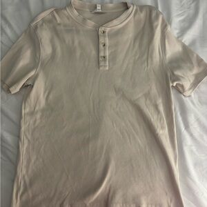 Banana Republic Men's Beige Henley Shirt